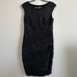 Black with lace evening dress